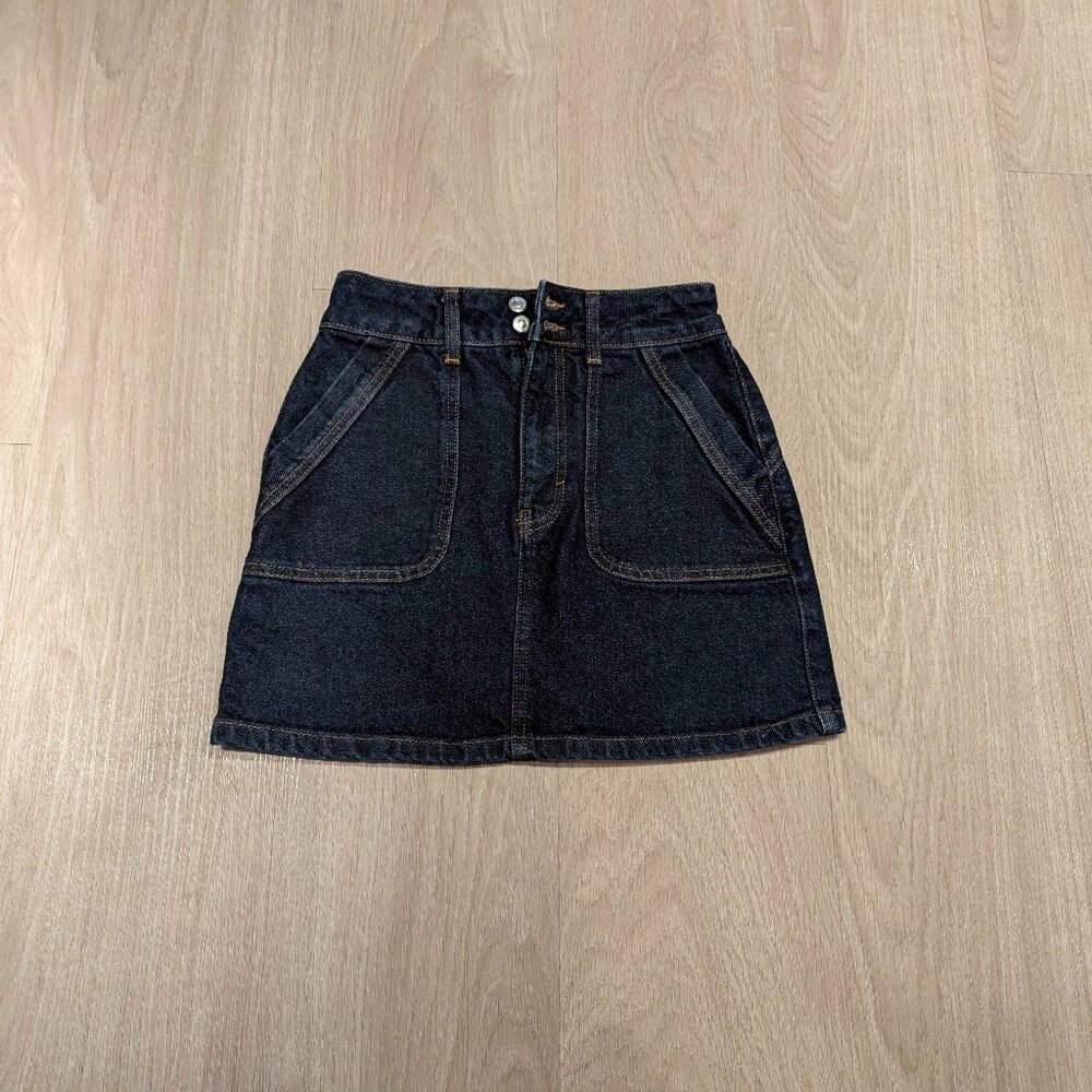 Topshop denim mini skirt